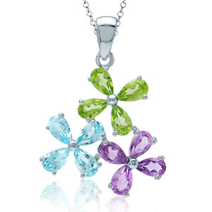 Кулон с самоцветами