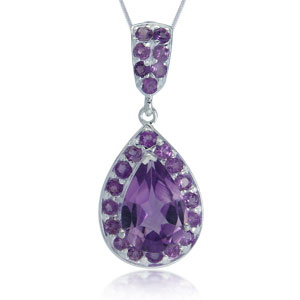 Кулон с аметистами