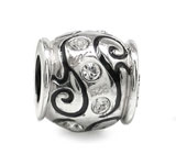 Миниатюра с кубиком циркония и эмалью Серебро 925