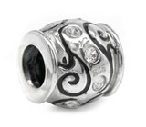 Миниатюра с кубиком циркония и эмалью Серебро 925