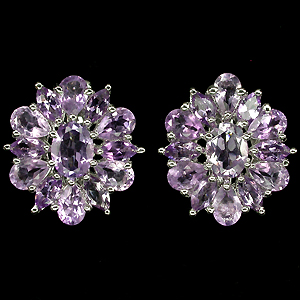 Замечательные серьги с аметистами