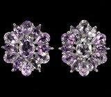 Замечательные серьги с аметистами Серебро 925