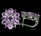 Замечательные серьги с аметистами Серебро 925