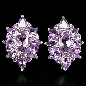 Замечательные серьги с аметистами