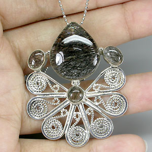 Кулон с турмалиновым кварцем