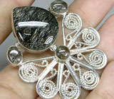 Кулон с турмалиновым кварцем Серебро 925