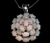 Кулон с белыми solid опалами Серебро 925