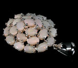 Кулон с белыми solid опалами Серебро 925