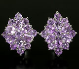 Замечательные серьги с аметистами Серебро 925