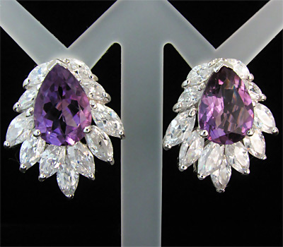 Серьги с уругвайскими аметистами