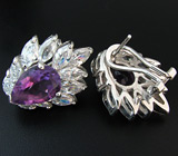 Серьги с уругвайскими аметистами Серебро 925