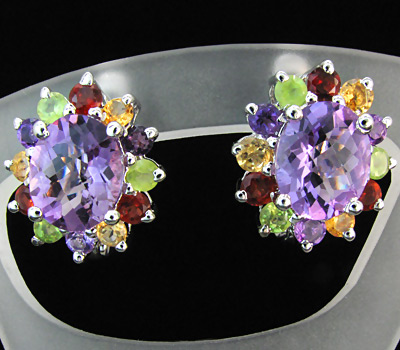 Великолепные серьги с аметистами