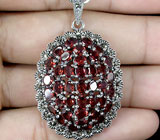 Эффектный кулон с гранатами Серебро 925