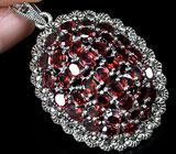 Эффектный кулон с гранатами Серебро 925