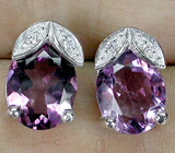 Симпатичные серьги с аметистами Серебро 925