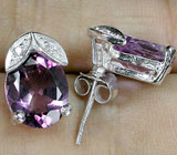 Симпатичные серьги с аметистами Серебро 925