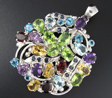 Кулон из коллекции «Multistone» с самоцветами Серебро 925