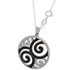 Подвеска с черными бриллиантами + цепочка Серебро 925