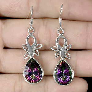 Элегантные серьги с мистик-топазами