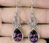 Элегантные серьги с мистик-топазами Серебро 925