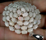 Кулон с белыми solid опалами Серебро 925