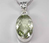 Кулон с зеленым аметистом Серебро 925