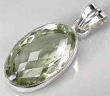 Кулон с зеленым аметистом Серебро 925