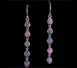 Серьги с дублет опалами Серебро 925