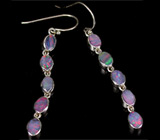 Серьги с дублет опалами Серебро 925