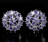 Великолепные серьги с иолитами Серебро 925