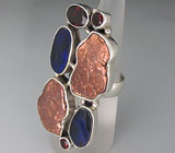 Кольцо с самородной медью Серебро 925