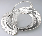 Массивное серебряное колье Серебро 925