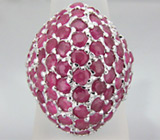 Кольцо с розовыми сапфирами Серебро 925