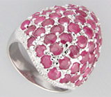 Кольцо с розовыми сапфирами Серебро 925