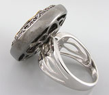 Ажурное кольцо с гранатами Серебро 925