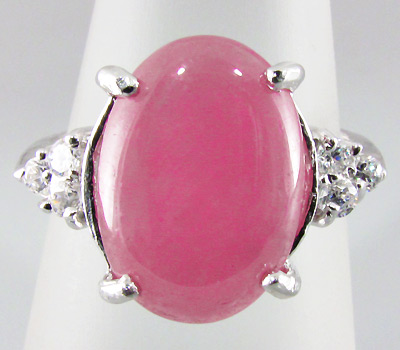 Кольцо с розовым сапфиром