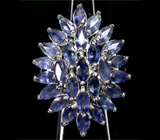 Кольцо с синими сапфирами Серебро 925