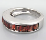 Стильное кольцо с гранатами Серебро 925