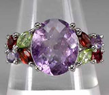 Симпатичное кольцо с аметистом Серебро 925