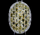 Великолепное крупное кольцо с цитринами Серебро 925