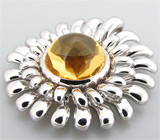 Кулон из коллекции "Sunshine" с цитрином авторской огранки Серебро 925