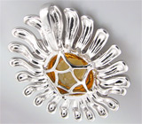 Кулон из коллекции "Sunshine" с цитрином авторской огранки Серебро 925