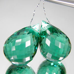 Пара зеленых аметистов 40,20 карат