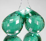 Пара зеленых аметистов 40,20 карат 