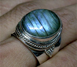 Перстень с лабрадоритом Серебро 925