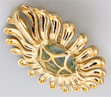 Кулон из коллекции "Sunshine" с зеленым аметистом авторской огранки Серебро 925