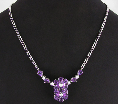 Колье из коллекции "Sunshine" с аметистами