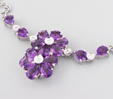 Колье из коллекции "Sunshine" с аметистами Серебро 925