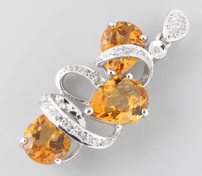 Кулон из коллекции "Sunshine" с цитринами