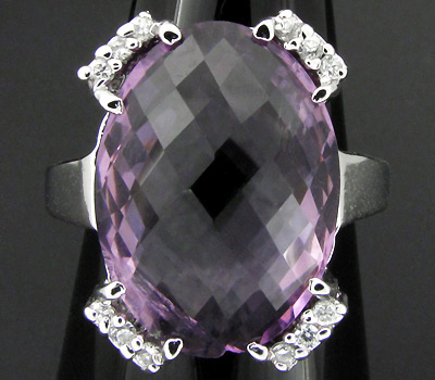 Кольцо с аметистом